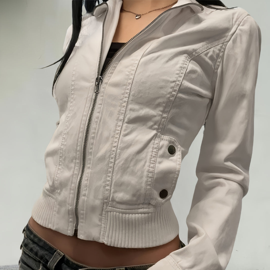 Damen leichte Übergangsjacke mit strukturiertem Design EB