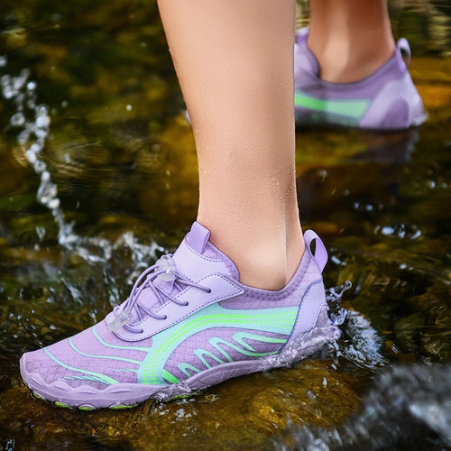 Damen Aqua-Schuhe mit elastischem Schnellschnürsystem und rutschfester Sohle EB