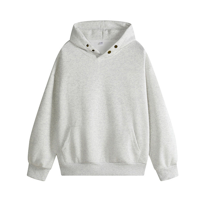 Damen Kapuzenpullover mit innovativem Schnitt und praktischen Druckknöpfen EB