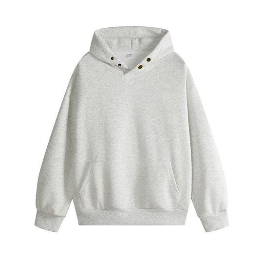 Damen Kapuzenpullover mit innovativem Schnitt und praktischen Druckknöpfen EB