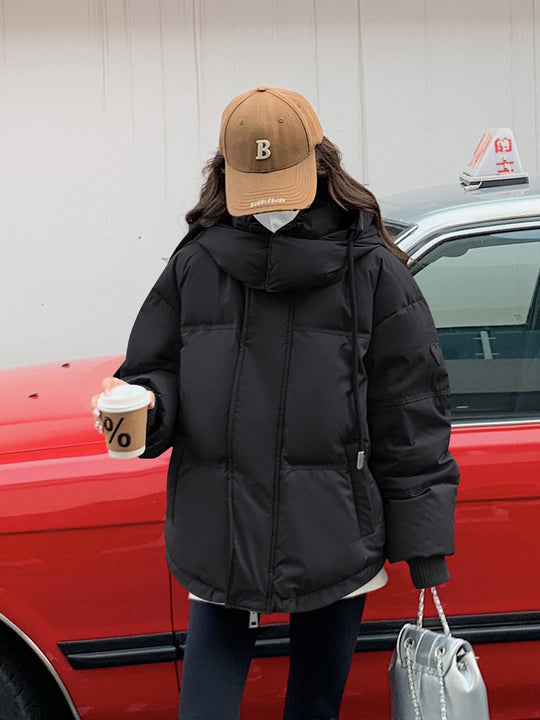 Damen Wattierte Winterjacke mit großzügigem Schnitt und hohem Kragen EB