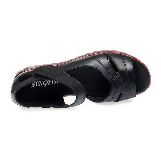 Damen Bequeme Riemchen-Sandalen mit atmungsaktiver Oberfläche und weicher Sohle EB