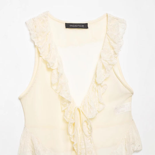 Damen Rüschenbluse mit Spitzenverzierung EB