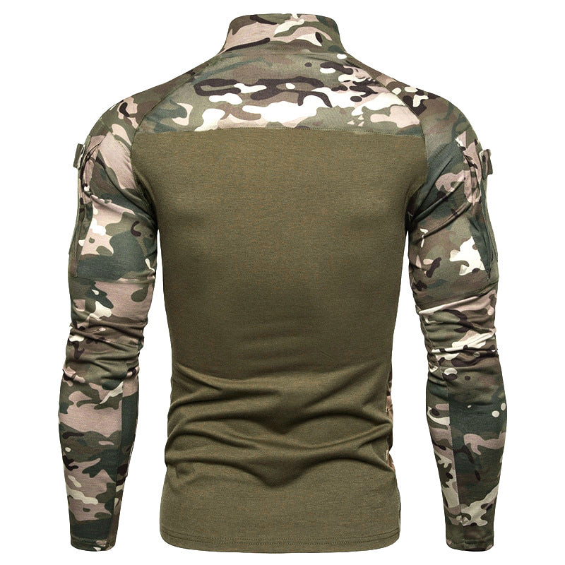 Herren Sportlicher Langarmpullover mit hohem Kragen und Reißverschluss EB