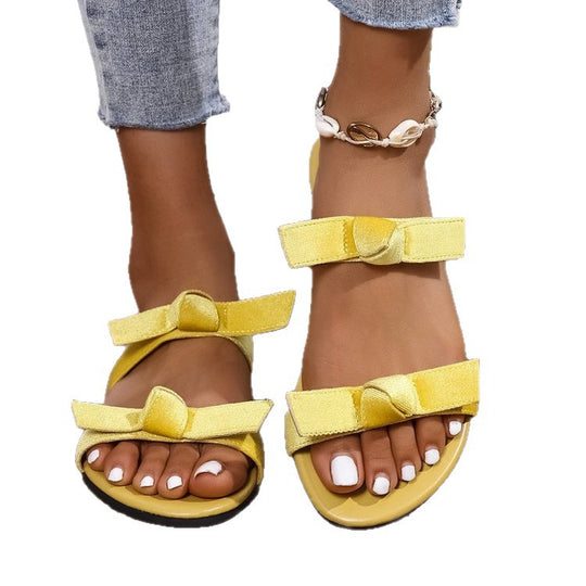 Damen bequeme Slides mit modischem Schleifen-Design EB