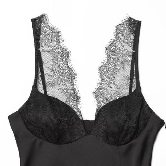 Damen elegantes Camisole-Top mit Spitzenbesatz und hochwertigem Stoff EB