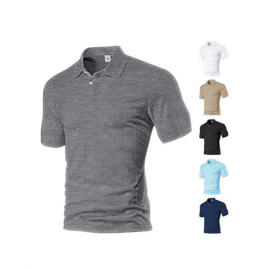 Herren Poloshirt mit strukturiertem Design und modischen Akzenten EB