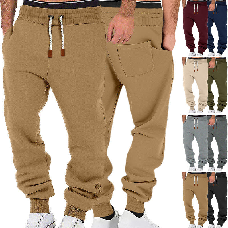 Herren nan komfortable Jogginghose aus hochwertiger Baumwollmischung mit elastischem Bund Kordelzug und Bündchen EB