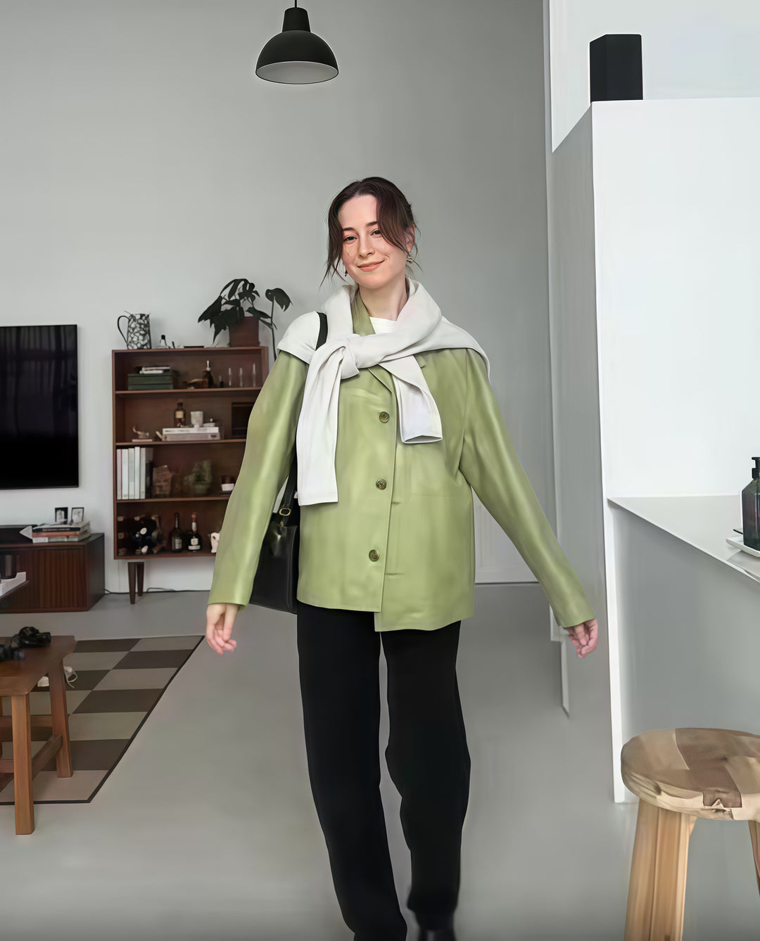 Damen Modische Jacke mit edlem Schnitt und hochwertigen Details EB