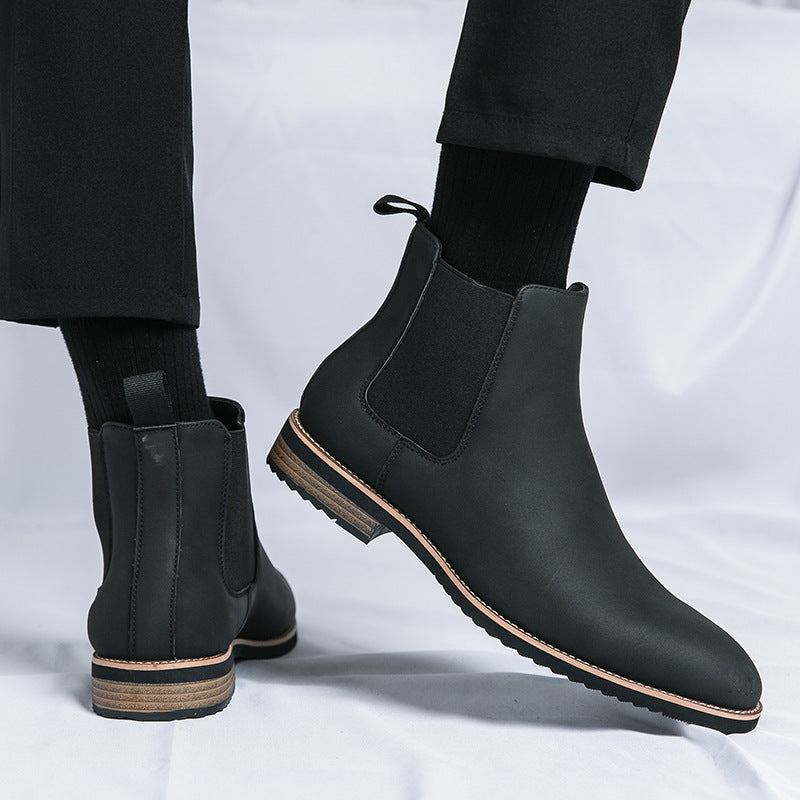 Damen elegante Chelsea-Stiefel mit flexiblem Gummizug und dämpfender Sohle EB