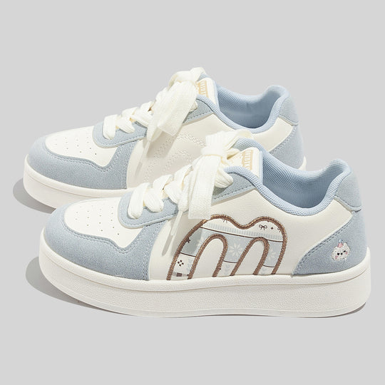 Damen Trendige Sneakers mit niedlichem Tiermotiv und komfortabler Dämpfung EB