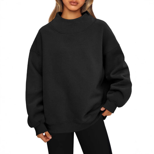 Damen Hochwertiger Stehkragen-Sweater EB