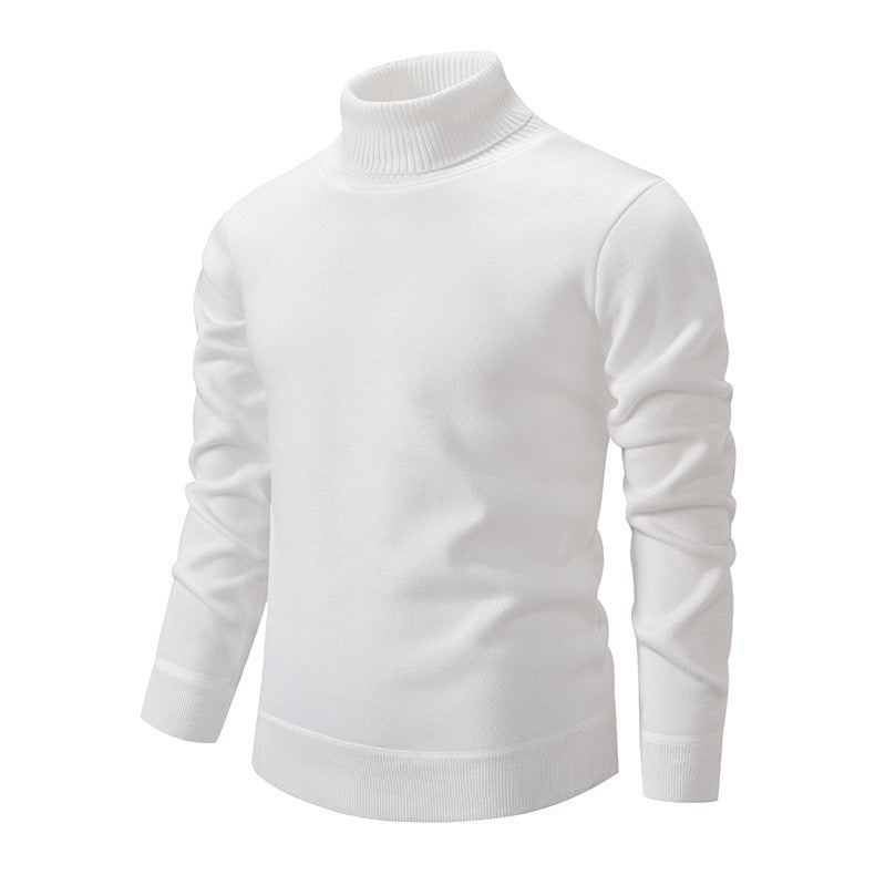Herren Rollkragenpullover aus weichem Strick mit strukturiertem Design EB