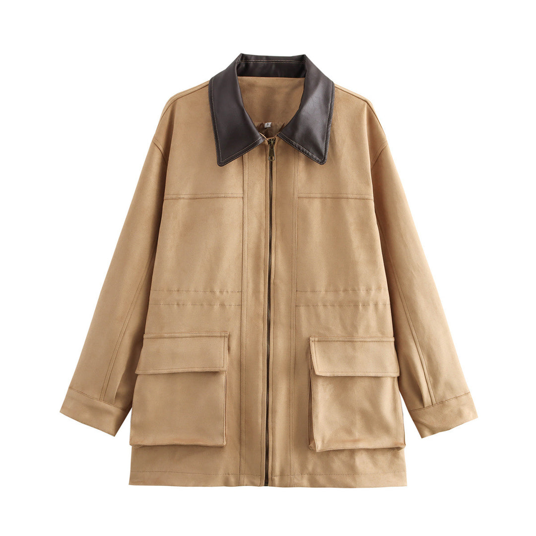 Damen Übergangsjacke mit praktischen Taschen und stilvollem Kragen EB