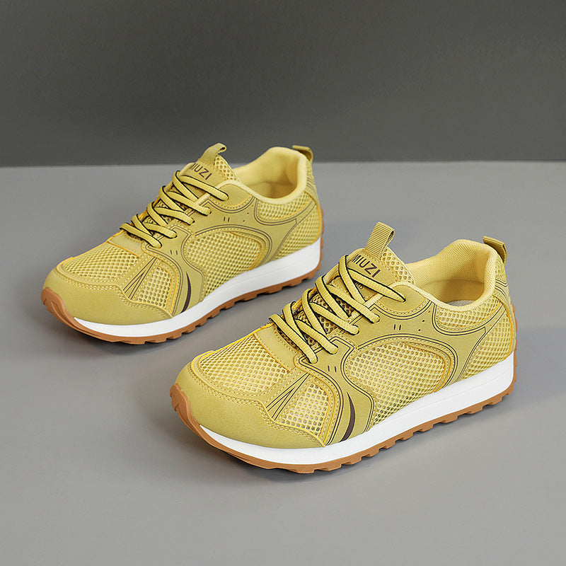 Damen Sportliche Sneakers mit atmungsaktivem Mesh-Obermaterial und stoßdämpfendem Fußbett EB