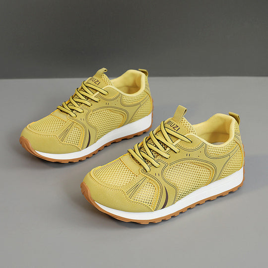 Damen Sportliche Sneakers mit atmungsaktivem Mesh-Obermaterial und stoßdämpfendem Fußbett EB