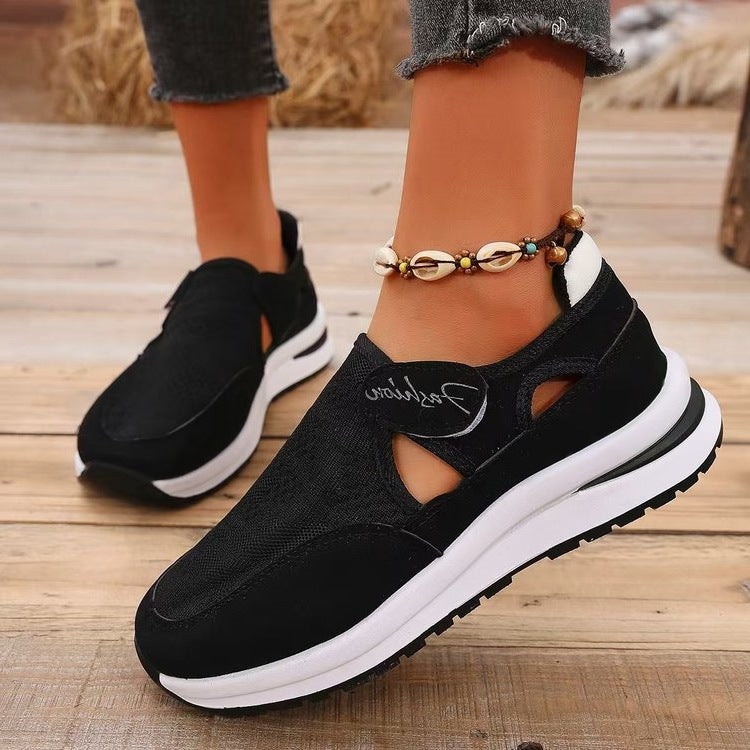 Damen Atmungsaktive Freizeitsneakers mit elastischem Riemendesign EB
