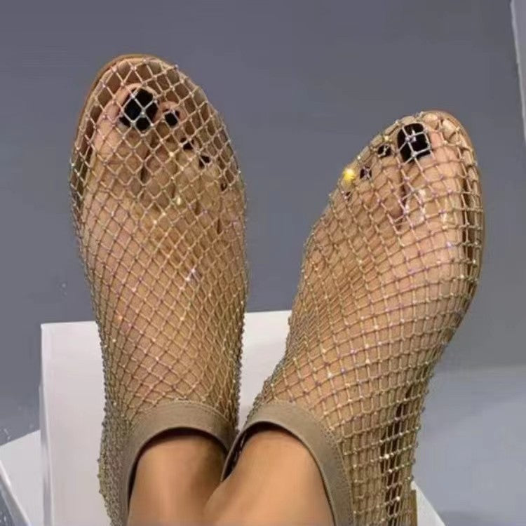 Damen Netzsandalen mit offener Zehenpartie EB