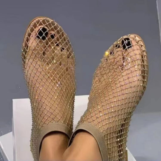 Damen Netzsandalen mit offener Zehenpartie EB