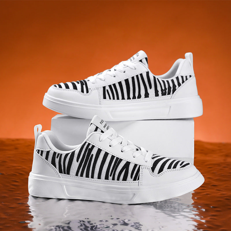 Damen Sportliche Sneakers mit elastischer Schnürsystem und modischem Streifenmuster EB