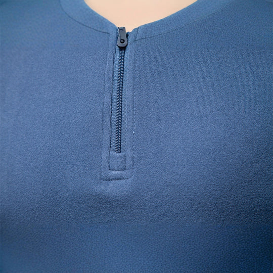 Herren funktionaler Sweatshirt mit hohem Kragen und kurzem Reißverschluss EB
