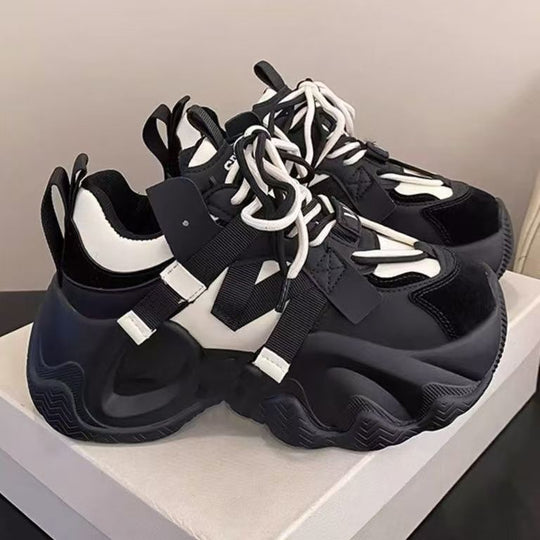 Damen Sportliche Chunky Sneakers mit innovativem Schnürsystem EB