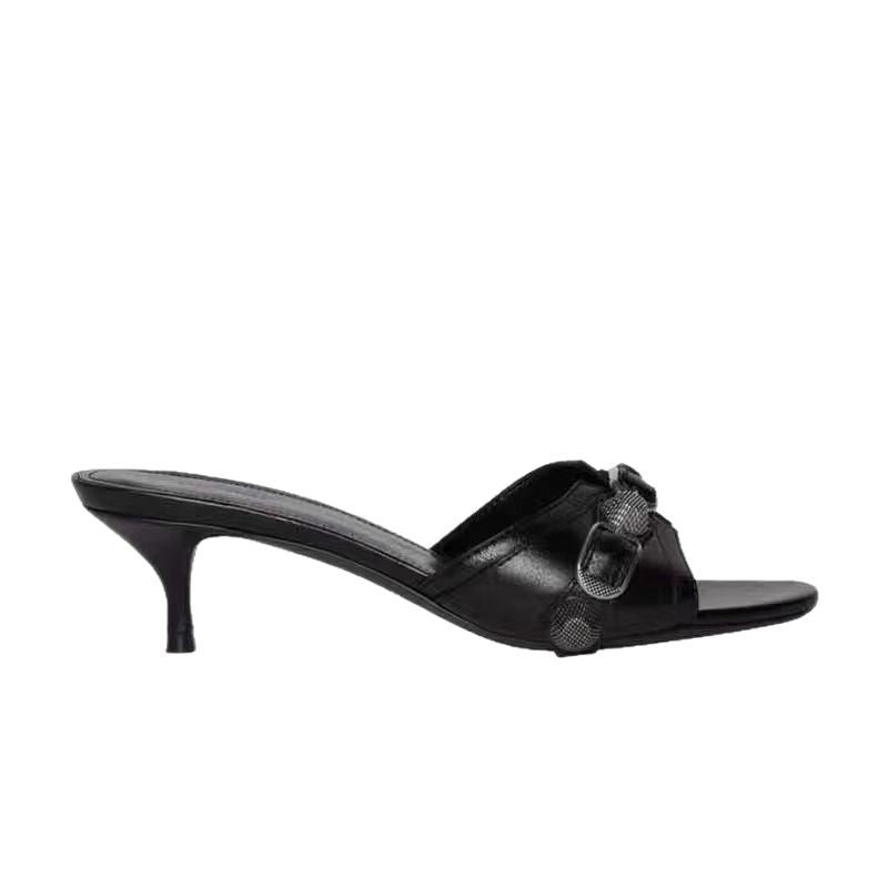 Damen elegante High Heel Sandalen mit glamourösen Strassakzenten EB