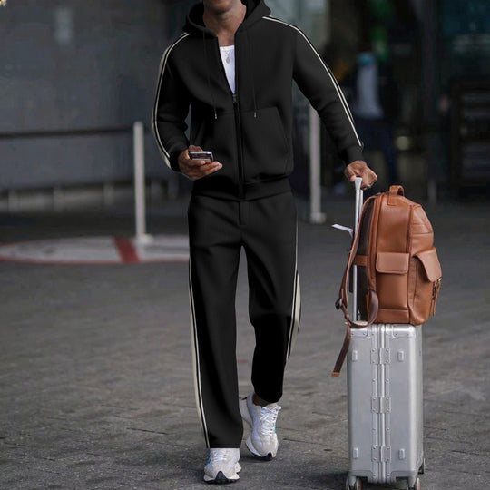 Herren Sportlicher Zweiteiliger Jogginganzug mit modernem Schnitt und praktischen Taschen EB