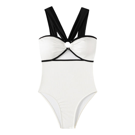 Damen Einteiliger Badeanzug mit innovativem Cut-Out Design EB