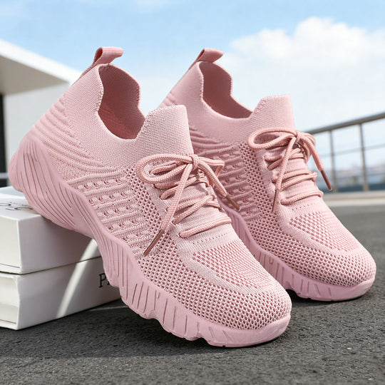 Damen nan gestrickter Slip-On Sneaker mit sockenähnlichem Schaft und dämpfender Profillaufsohle EB