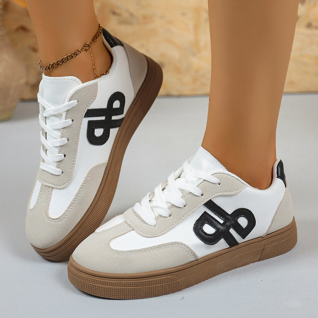 Damen Sportliche Sneakers mit rutschfester Gummisohle und modischem Design EB