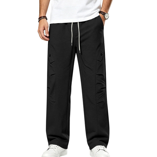 Herren Lässige Cargo-Jogginghose mit Kordelzug und Cut-Out-Details EB