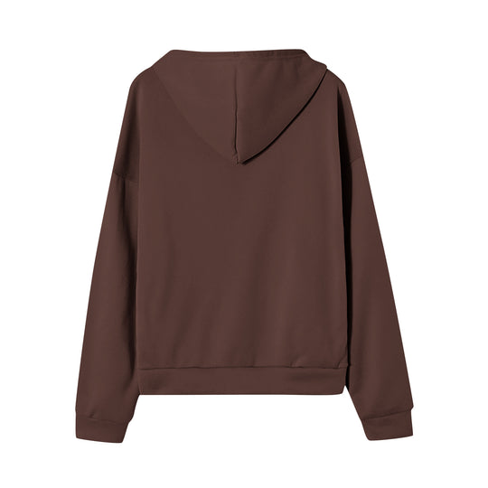 Unisex nan extraweiche oversized Zip-Hoodie mit Kängurutaschen, Kapuze mit Kordelzug und gerippten Bündchen EB