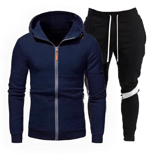Herren sportliche Kapuzenjacke mit praktischem Reißverschluss und Jogginghose EB