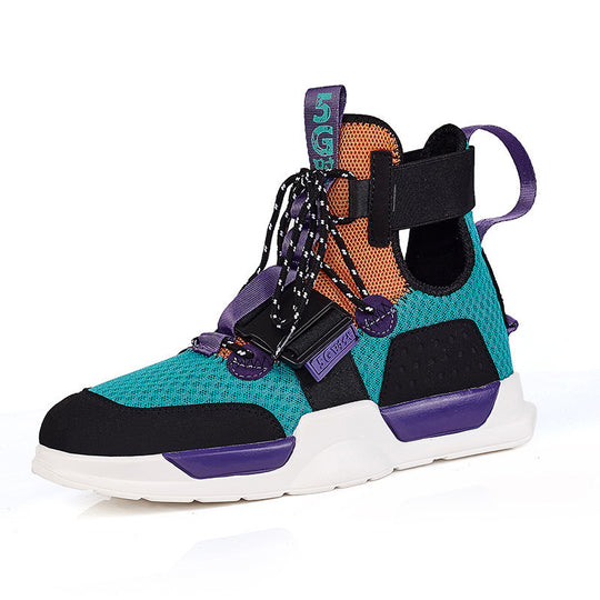 Damen Sportliche High-Top Sneaker mit verstellbarem Riemensystem EB