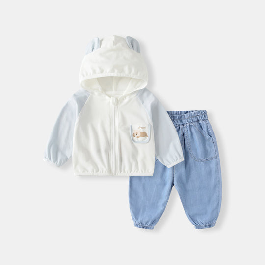 Unisex nan atmungsaktiver Baumwolle Baby Kimono Cardigan mit vorderen Druckknöpfen EB