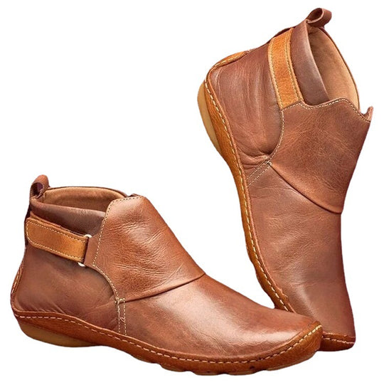 Damen elegante Stiefeletten aus hochwertigem mit modischem Riemen EB
