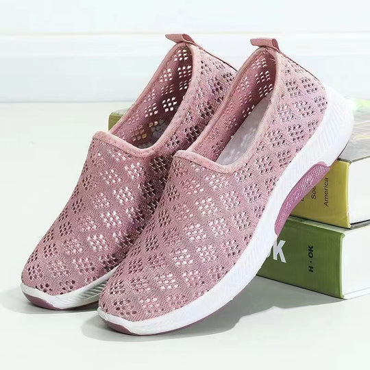 Damen atmungsaktive Freizeitschuhe mit leichtem Mesh-Obermaterial und rutschfester Sohle EB