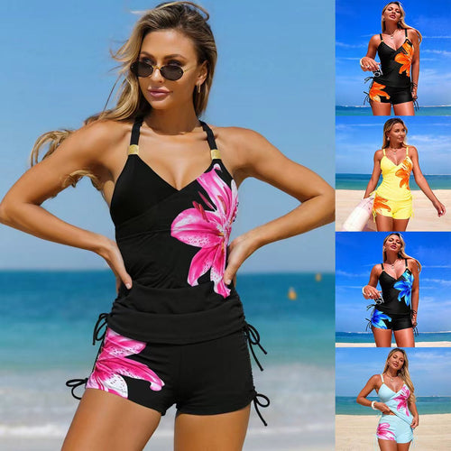 Damen Modischer Tankini mit floralen Applikationen EB