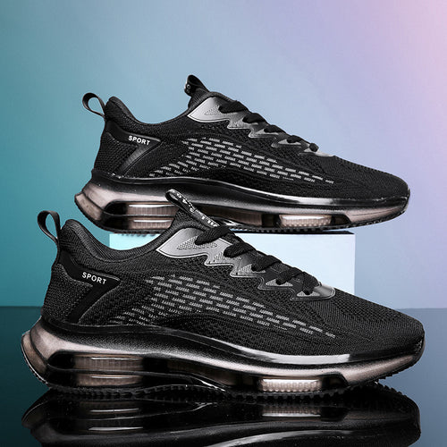 Damen Sportliche Air-Style Sneakers mit atmungsaktivem Obermaterial und dämpfender Sohle EB