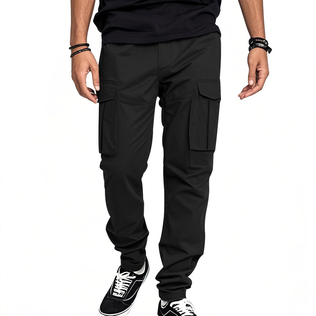 Herren Cargo-Hose mit vielseitigen Taschen und elastischem Bund EB