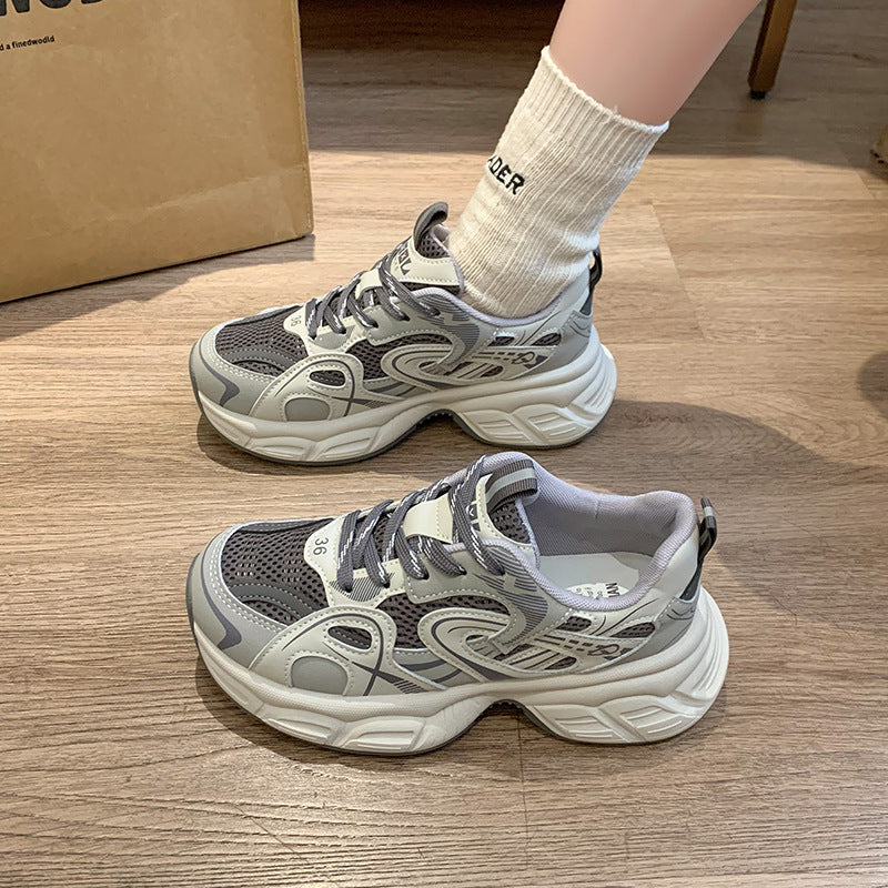 Damen Sportliche Sneakers mit ergonomischer Dämpfung und atmungsaktiven Mesh-Einsätzen EB