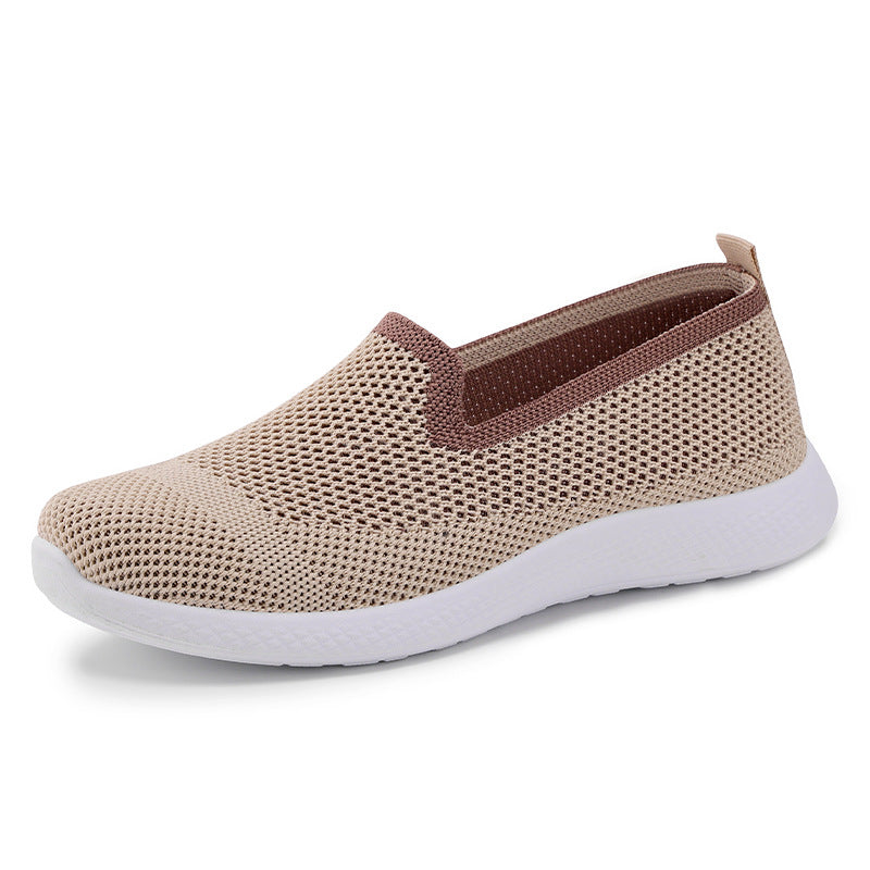 Damen Atmungsaktive Slip-On Sneakers mit flexiblem Mesh-Obermaterial EB