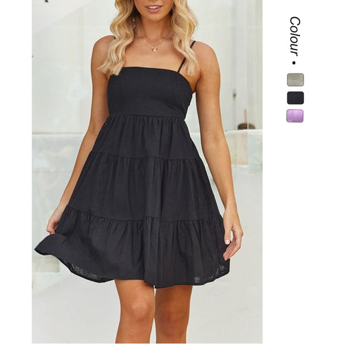 Damen Sommerliches Leinenkleid EB
