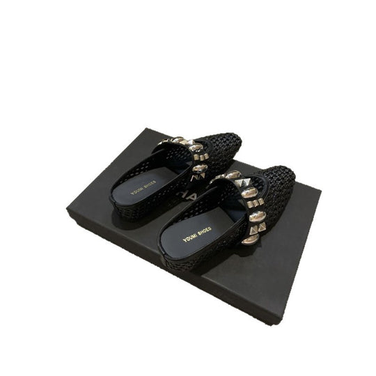 Damen elegante Mules mit modischem Netzdesign EB