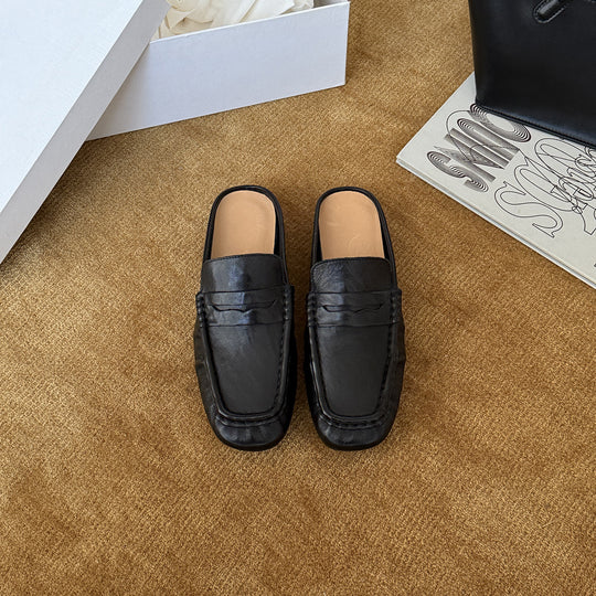 Damen Mokassins aus hochwertigem Leder mit elegantem Riemendesign EB