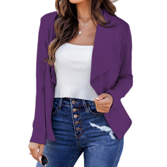 Damen lässige Blazerjacke mit offenem Schnitt und eleganten Details EB