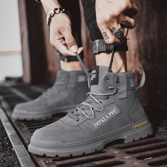 Damen modische High-Top Stiefel mit rutschfester Profilsohle EB