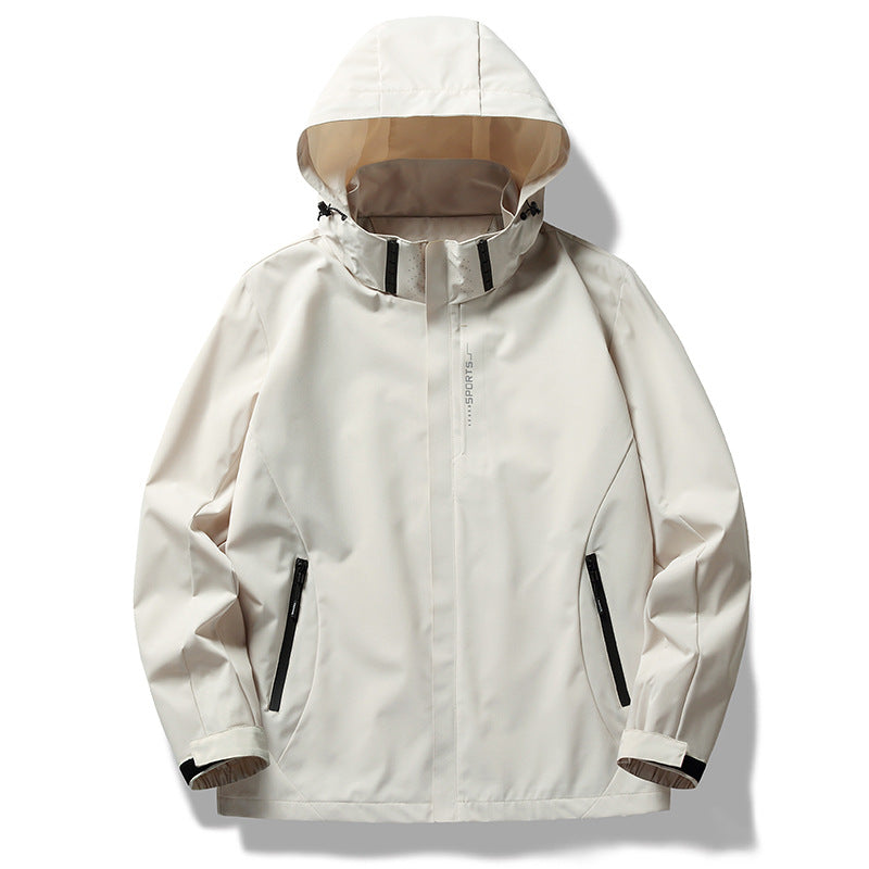 Damen wetterfeste Funktionsjacke mit verstellbarer Kapuze und atmungsaktiven Materialien EB