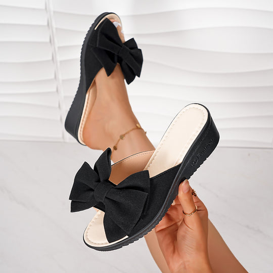 Damen Sandalen mit großem Schleifen-Design EB